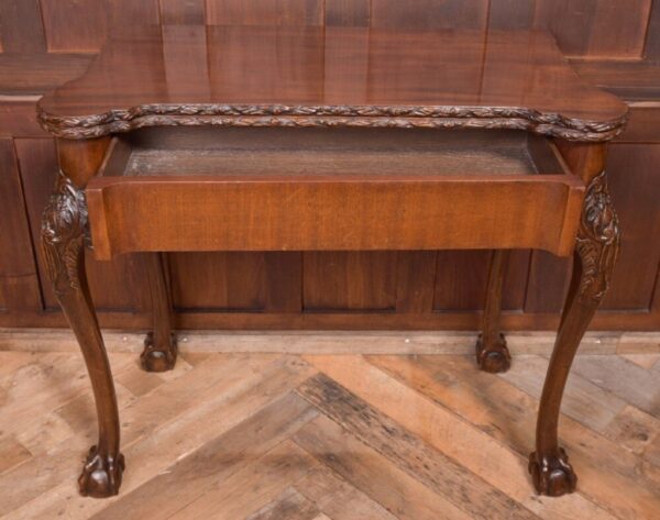 Edwardian Carved Mahogany Fold Over Card Table SAI2078 - Image 5
