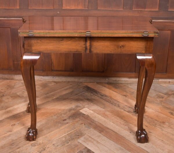 Edwardian Carved Mahogany Fold Over Card Table SAI2078 - Image 7