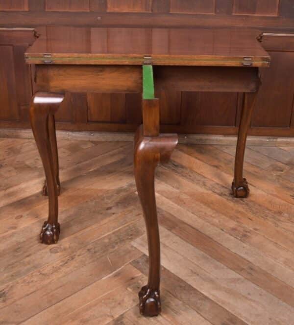 Edwardian Carved Mahogany Fold Over Card Table SAI2078 - Image 8