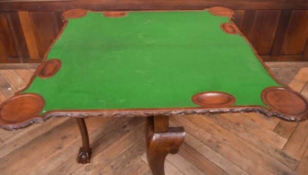 Edwardian Carved Mahogany Fold Over Card Table SAI2078 - Image 14