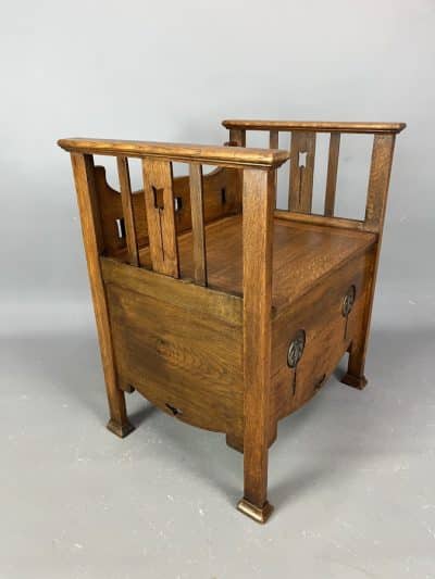 Arts & Crafts Window Seat Settle c1910 - Image 2