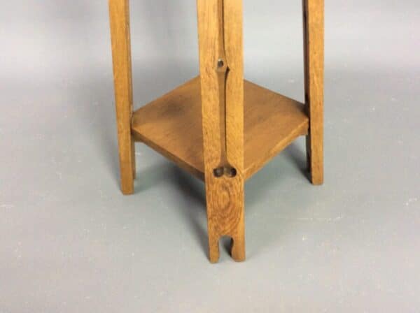 Arts & Crafts Oak Side Table c1900 - Image 5