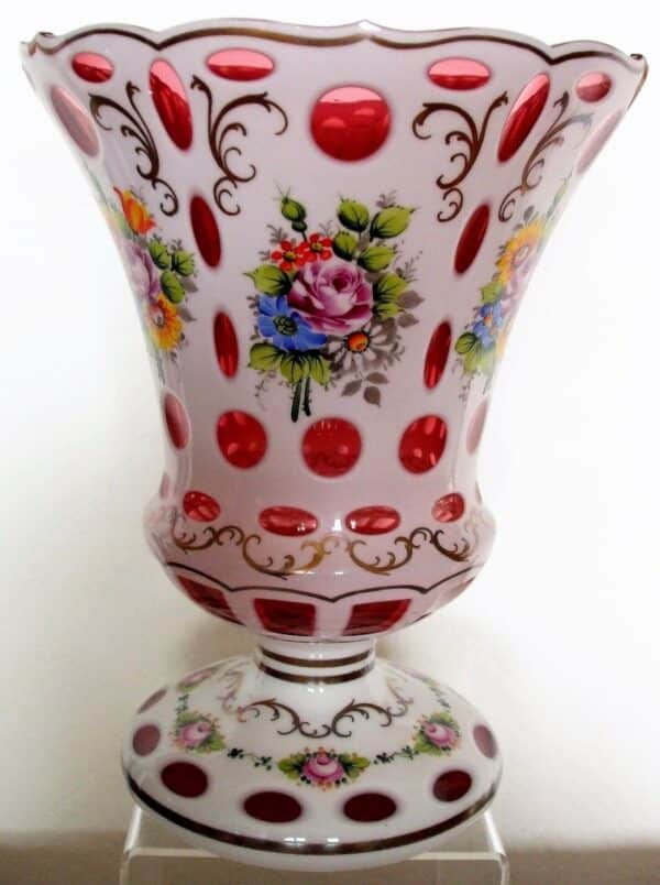 Bohemian Overlay Glass Garniture
