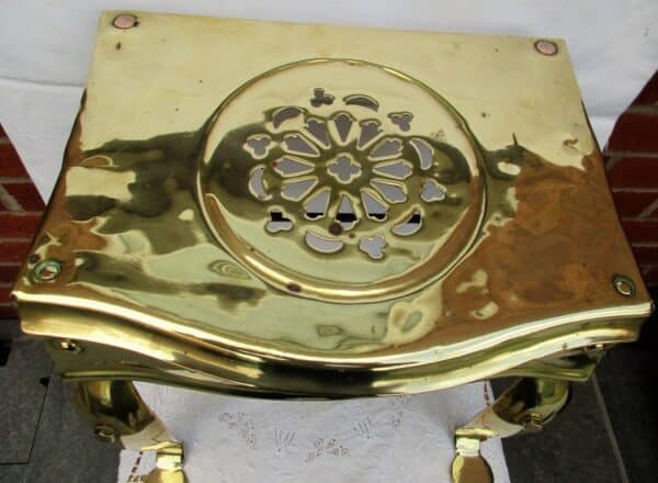 Antique English Victorian Brass and Steel Footman - Image 2