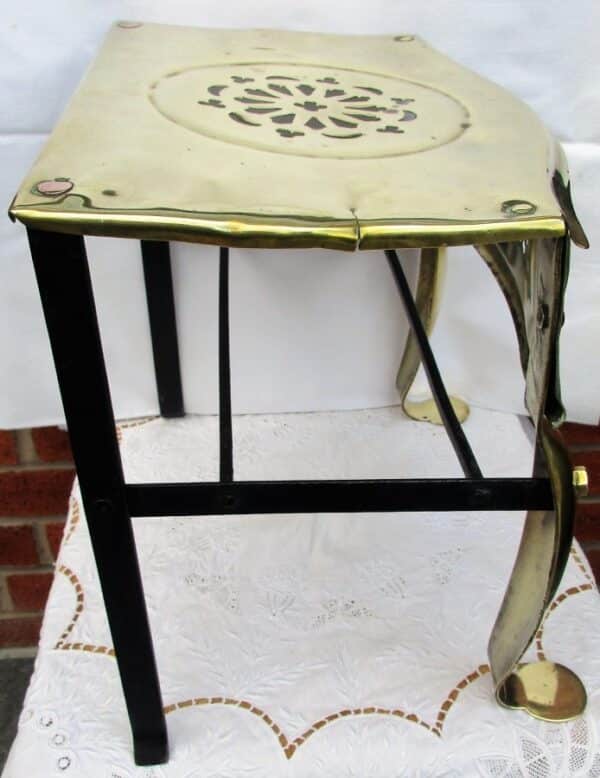 Antique English Victorian Brass and Steel Footman - Image 4