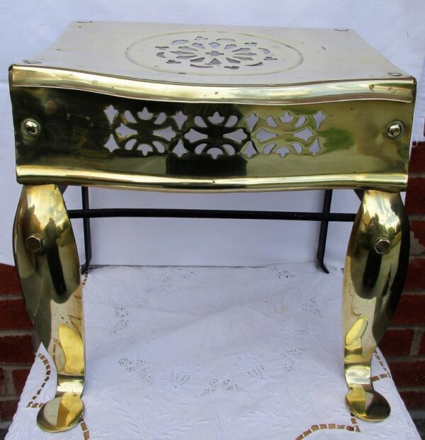 Antique English Victorian Brass and Steel Footman - Image 6