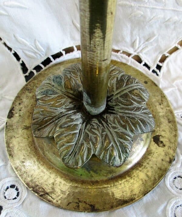 Antique English Georgian Brass and Walnut Wig Stand - Image 2