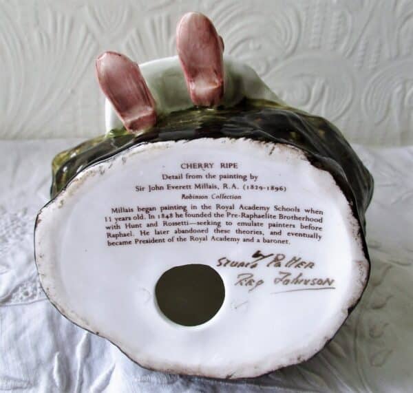 English Studio Pottery Porcelain Figurine ~ "Cherry Ripe" ~ Reginald Johnson - Image 5