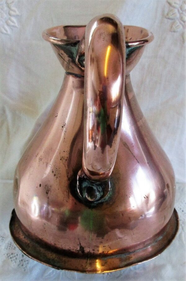 Antique English Victorian Copper Half Pint Measure - Image 2