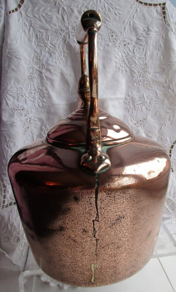 Antique English Victorian Copper Kettle - Image 2