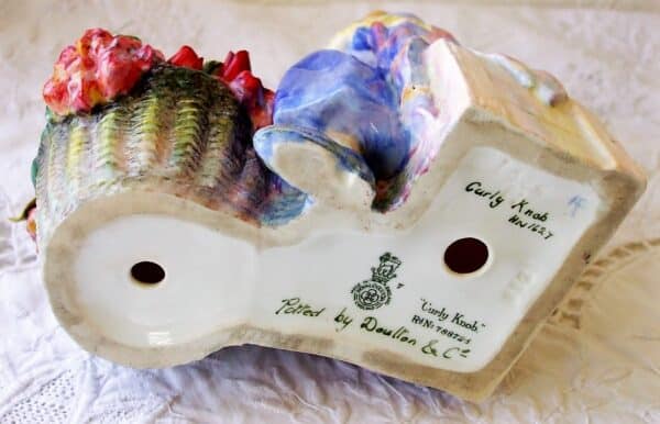 Vintage Royal Doulton English Porcelain Figurine ~ "Curly Knob" ~ HN 1627 - Image 5