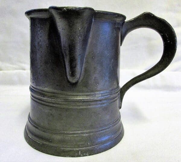 Antique English Victorian Pewter Pint Tavern Jug ~ Elephant & Castle ~ Tunbridge Wells - Image 2