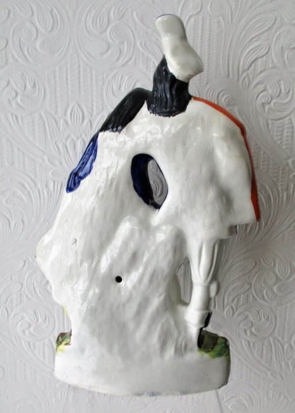Antique English Victorian Staffordshire Pottery Figure ~ "A Gallant and his Sweetheart" ~ H 2021 - Image 3