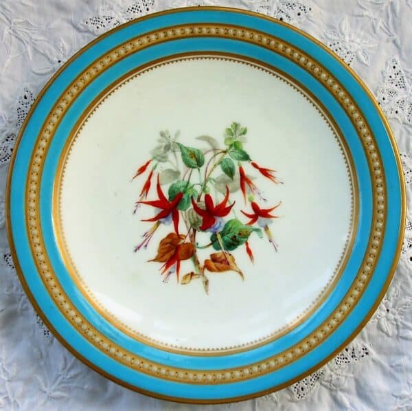 Antique English Victorian Semi - Porcelain Botanical Part Dessert Service by Grainger of Worcester - Image 18