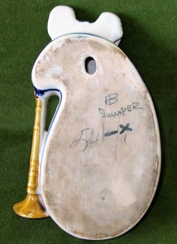 Vintage HB Quimper French Faience "Biniou" Wall Pocket - Image 2