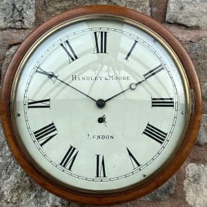 Superb Hanley & Moore Walnut case Single Fusee Dial Clock - 1870