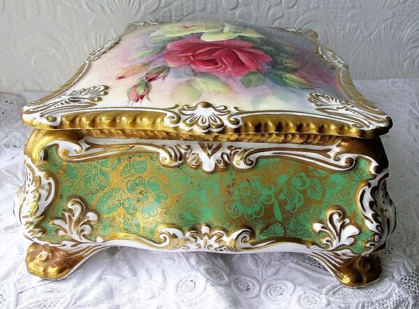 English Porcelain Jewel Casket ~ Reginald Johnson - Image 3