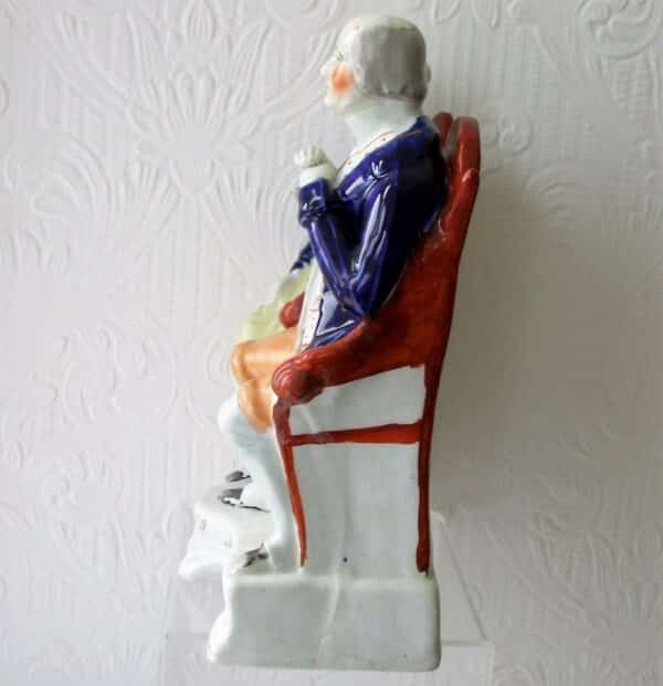 Antique English Victorian Staffordshire Pottery Portrait Figure "John Anderson, My Jo" ~ P H65 ~ H 973P - Image 2