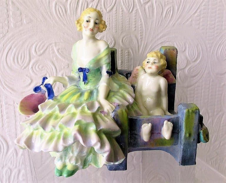 Vintage Royal Doulton English Porcelain Figurine ~ “Love Locked In” ~ HN 1475 Figurine Vintage Love Locked In HN 1475