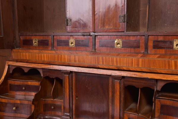 18th Century Dutch Satinwood Bombe Bureau Bookcase SAI1379 - Image 11