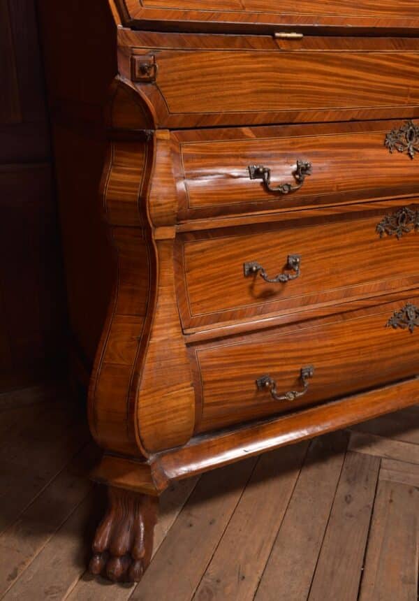 18th Century Dutch Satinwood Bombe Bureau Bookcase SAI1379 - Image 21