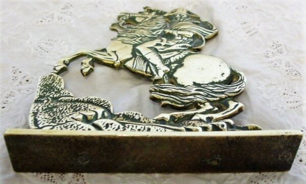 Antique English Georgian Brass Chimney Ornament ~ "Napoleon Crossing the Alps" - Image 3