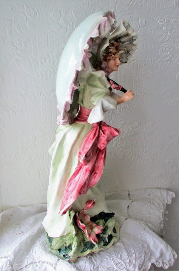 Pair of Antique French Faience Figurines " A Gallant and his Lady" - Image 13