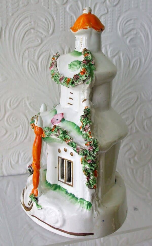 Antique English Victorian Staffordshire Pottery Pastille Burner ~ H a3237 - Image 2