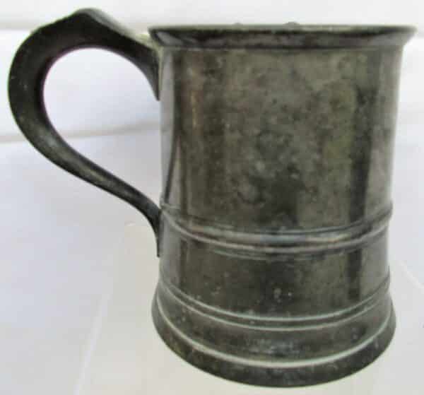 Antique English Victorian Pewter Pint Tavern Jug - Image 3