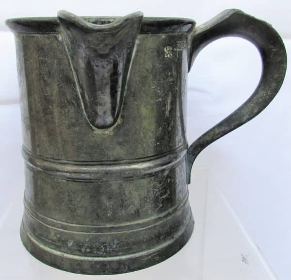Antique English Victorian Pewter Pint Tavern Jug - Image 5