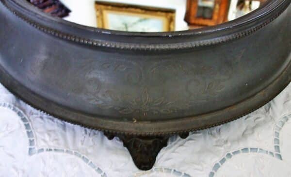 Antique English Georgian Pewter Mirrored Table Plateau - Image 4