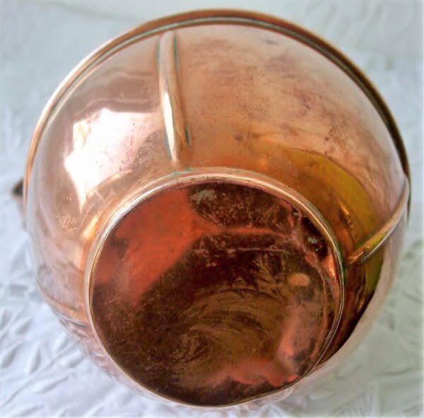 Antique Victorian Channel Islands "Pint" Copper Milk Can and Cover - Image 5