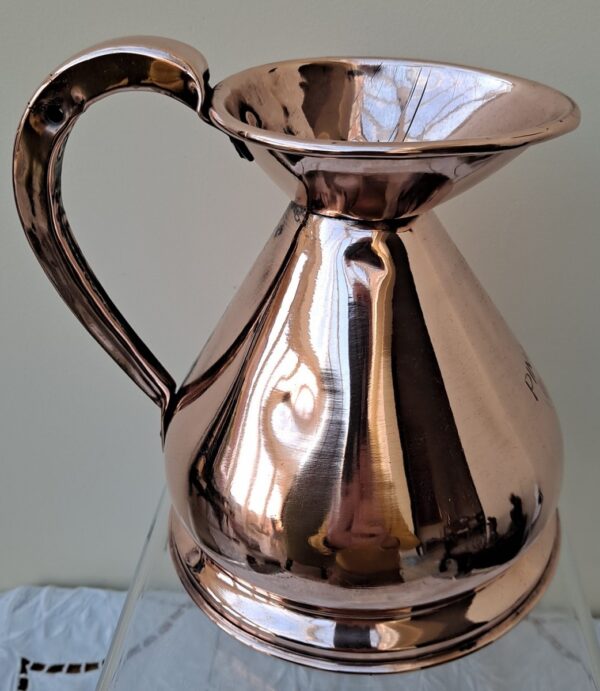 Antique English Victorian Copper Pint Measure - Image 3