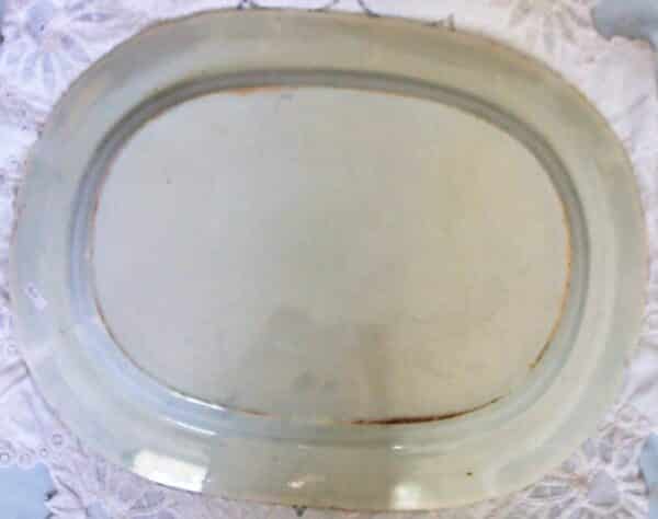 Antique English Georgian Blue and White Transfer Serving Dish / Platter ~ "Piping Shepherd" ~ E. and G. Phillips - Image 2