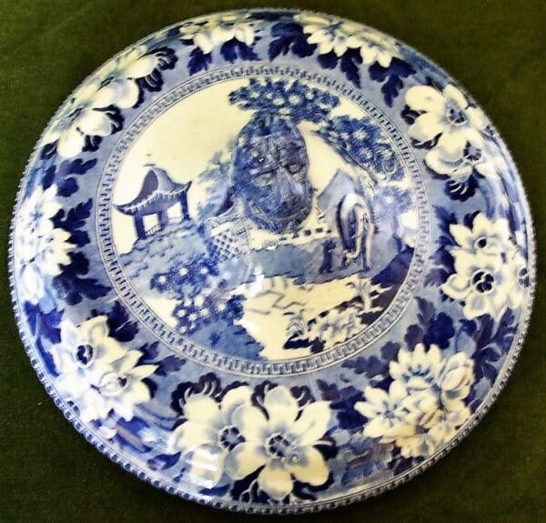 Antique English Georgian Blue and White Transfer Tureen and Cover ~ "Elephant" ~John Rogers and Son - Image 2