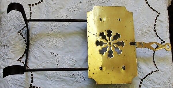 Antique English Victorian Brass and Iron Trivet - Image 3