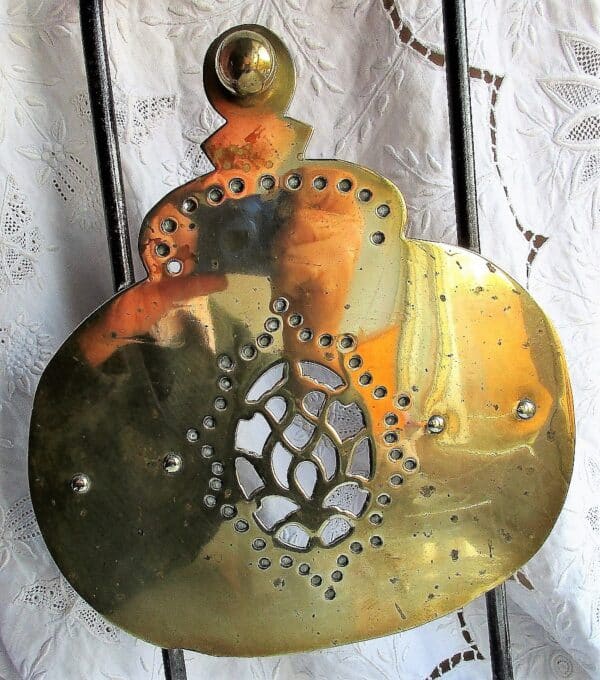 Antique English Victorian Brass and Iron Trivet - Image 2