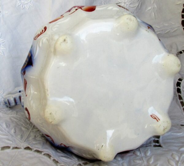 Antique Victorian Gaudy Welsh "Snowdonia" Pattern Pottery Jug - Image 5