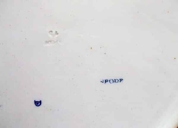 Antique English Georgian Blue and White Transfer Tazza ~ "Castle" ~ Spode - Image 5