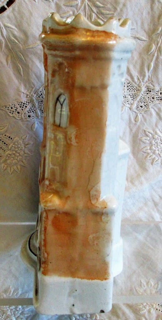 Antique English Victorian Staffordshire Pottery Gothic Castle - Image 2