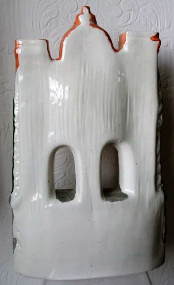 Antique English Victorian Staffordshire Pottery Castle ~ H a3202 - Image 3