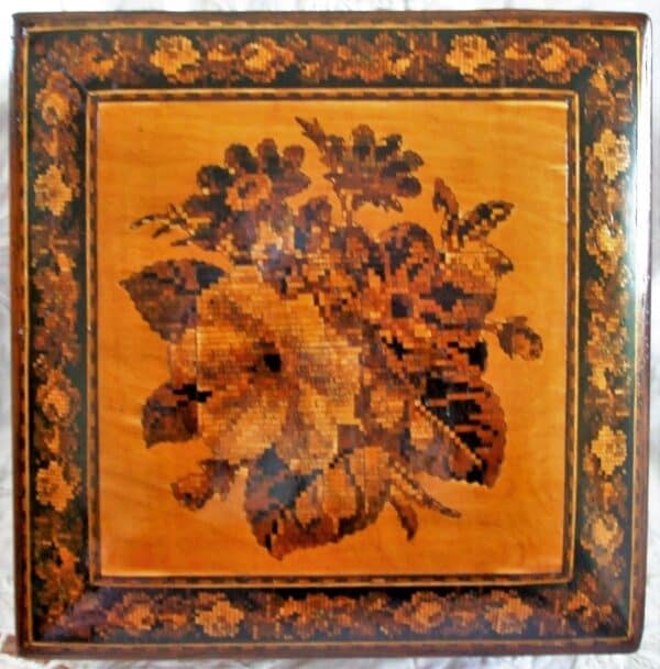 Tunbridge Ware Handkerchief Box