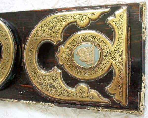 Antique English Victorian Coromandel Wood Bookslide by W.H. Tooke of Liverpool - Image 3