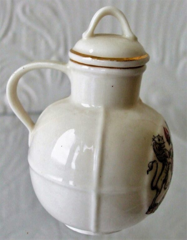 Antique English W.H. Goss Porcelain ~ Welsh Milk Can and Lid ~ A.C.C. No. 287 ~ Duke of Norfolk - Image 4