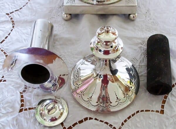 Antique English Edwardian Walker & Hall Silver Plated Samovar - Image 7