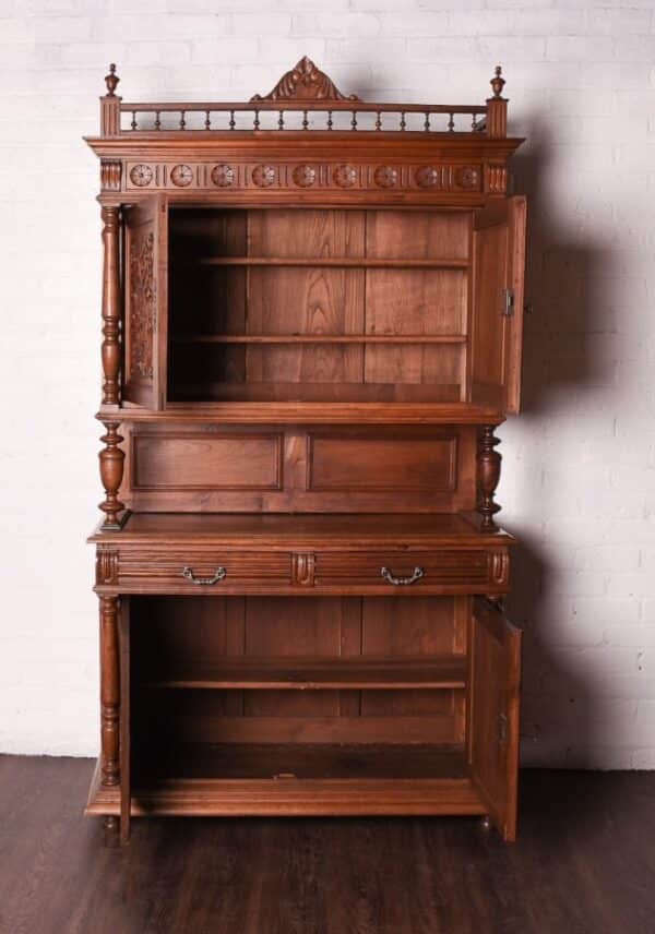 French Carved Walnut Hunts Game Cabinet SAI1001 - Image 3