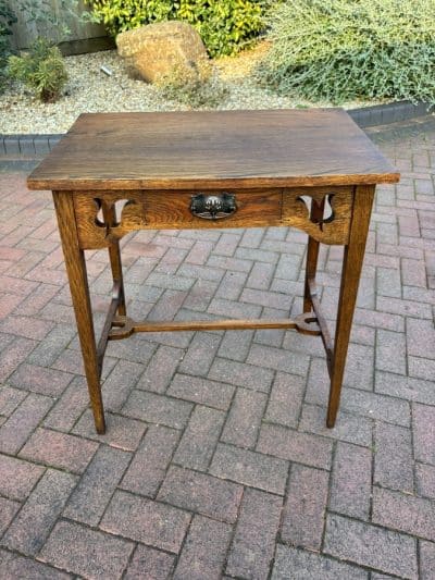 Arts & Crafts Oak Consol Table - Image 2