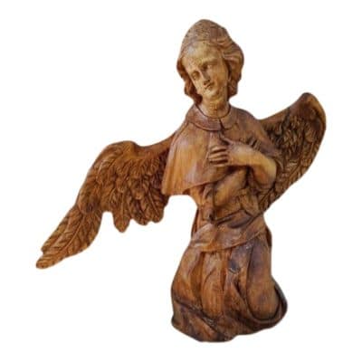 17th Century Large Wooden Carved Angel