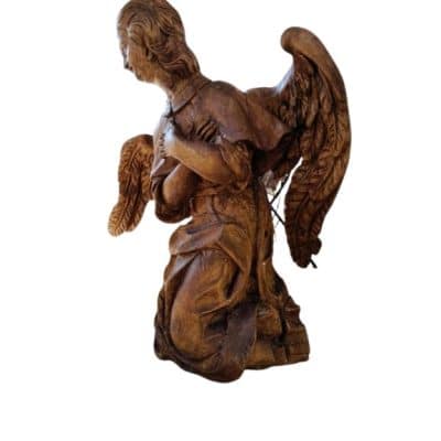 17th Century Large Wooden Carved Angel - Image 3