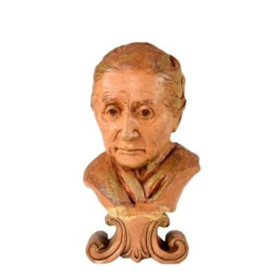 18th Century Terracotta Head Sculpture, Signed Bernardi - Image 2